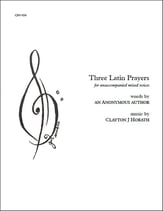 Three Latin Prayers SATB choral sheet music cover